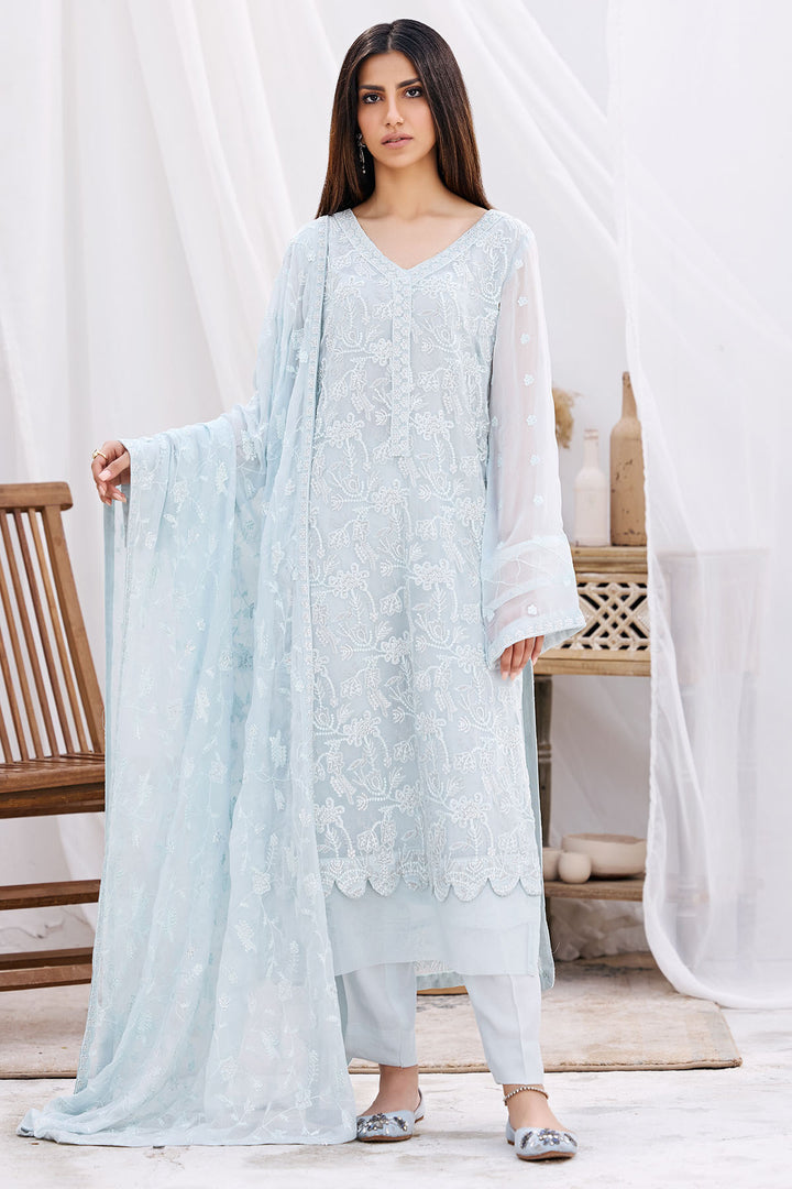 3872-KITANA EMBROIDERED BEMBERG CHIFFON UNSTITCHED