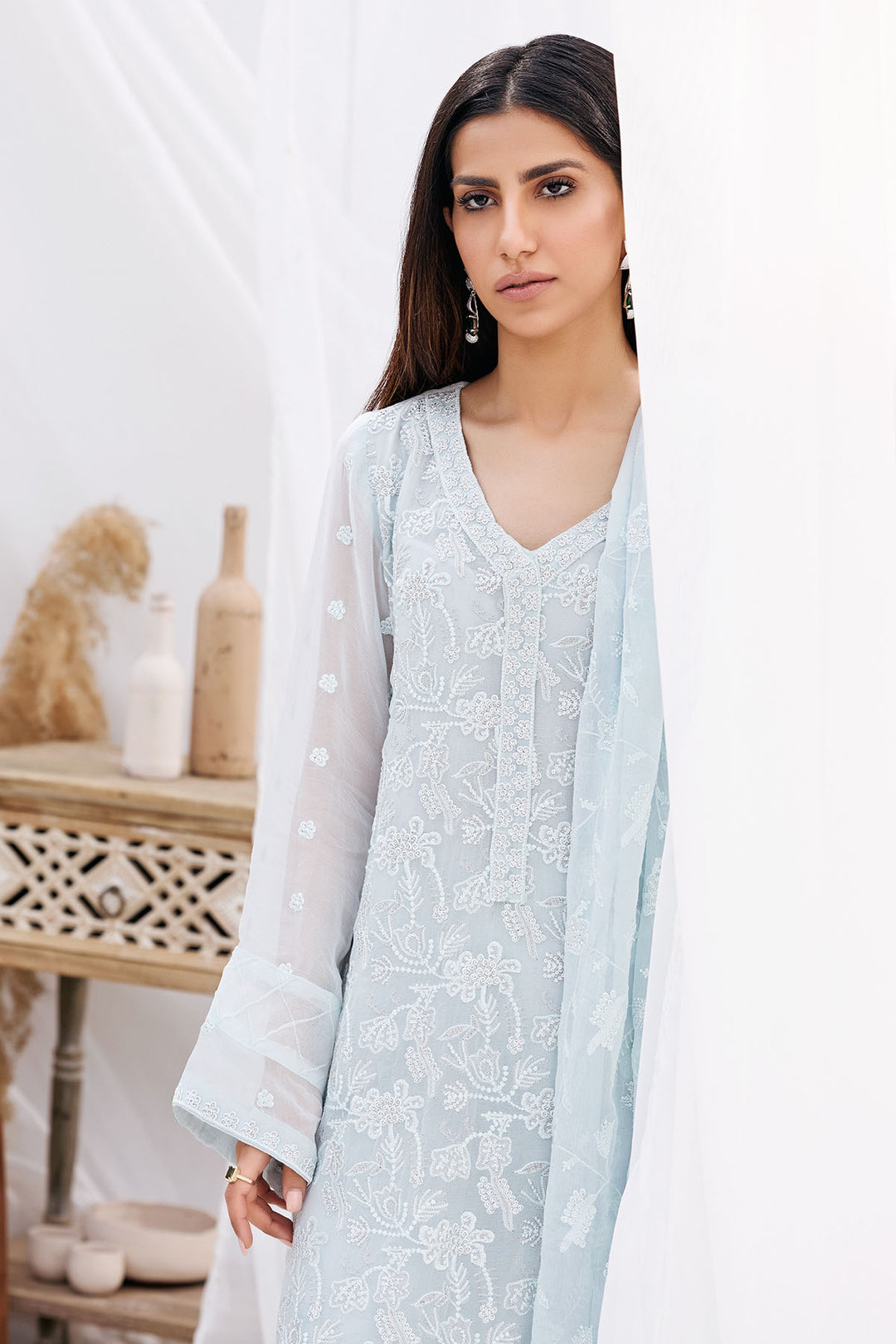 3872-KITANA EMBROIDERED BEMBERG CHIFFON UNSTITCHED