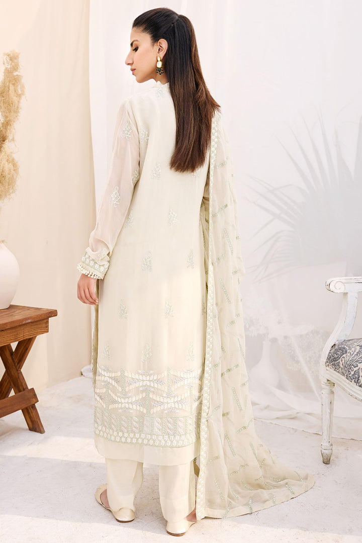 3876-SETAREH EMBROIDERED BEMBERG CHIFFON UNSTITCHED