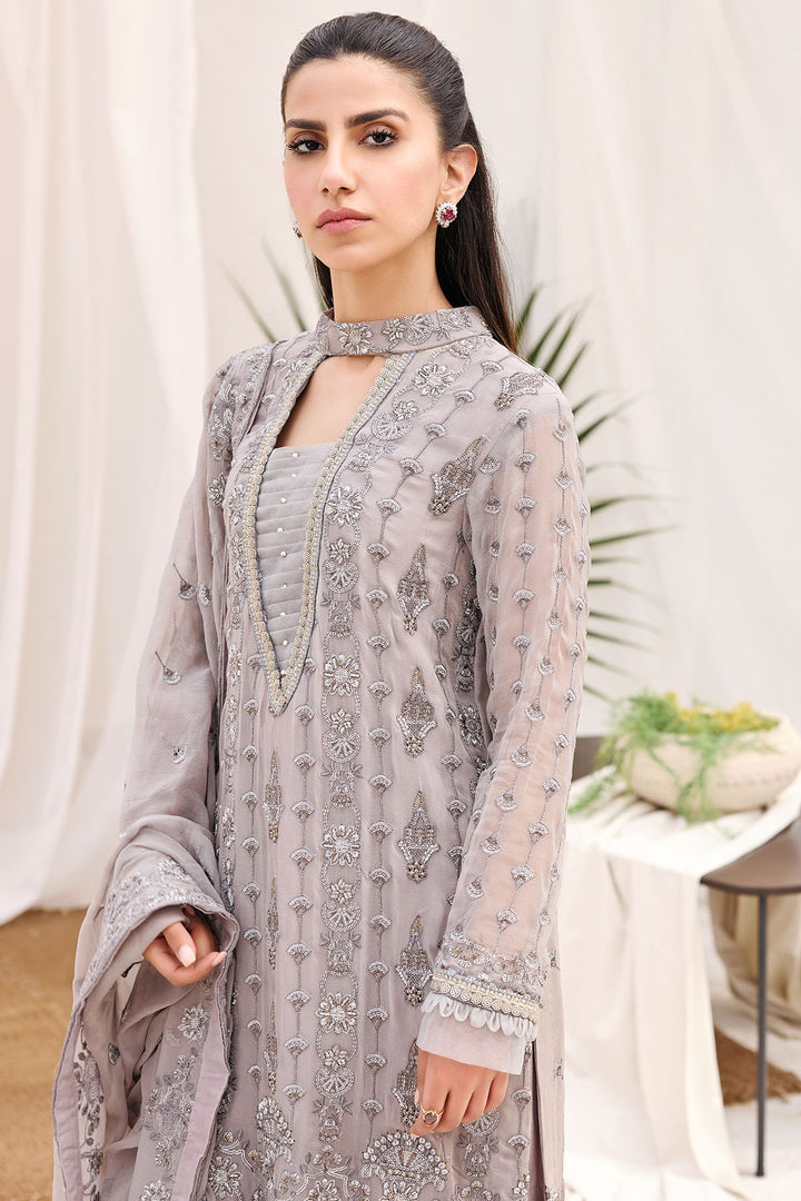 3879-IRAAN EMBROIDERED BEMBERG CHIFFON UNSTITCHED