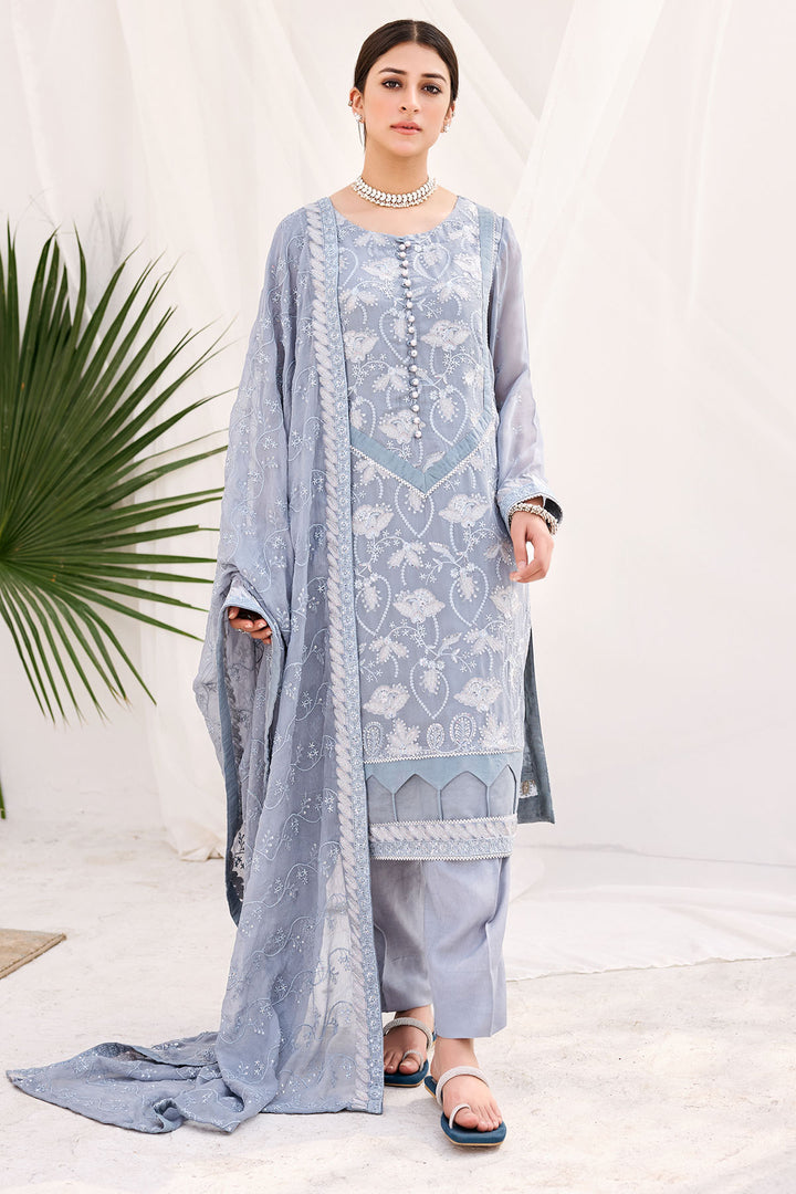 3884-JOLIE EMBROIDERED BEMBERG CHIFFON UNSTITCHED