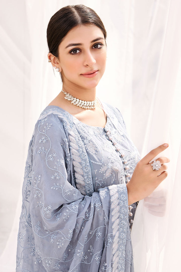 3884-JOLIE EMBROIDERED BEMBERG CHIFFON UNSTITCHED