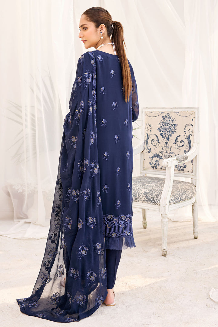 3886-GINA EMBROIDERED BEMBERG CHIFFON UNSTITCHED