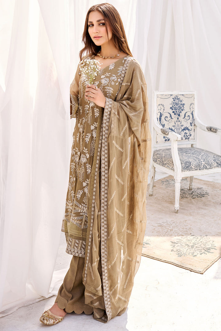 3896-ISLA EMBROIDERED BEMBERG CHIFFON UNSTITCHED