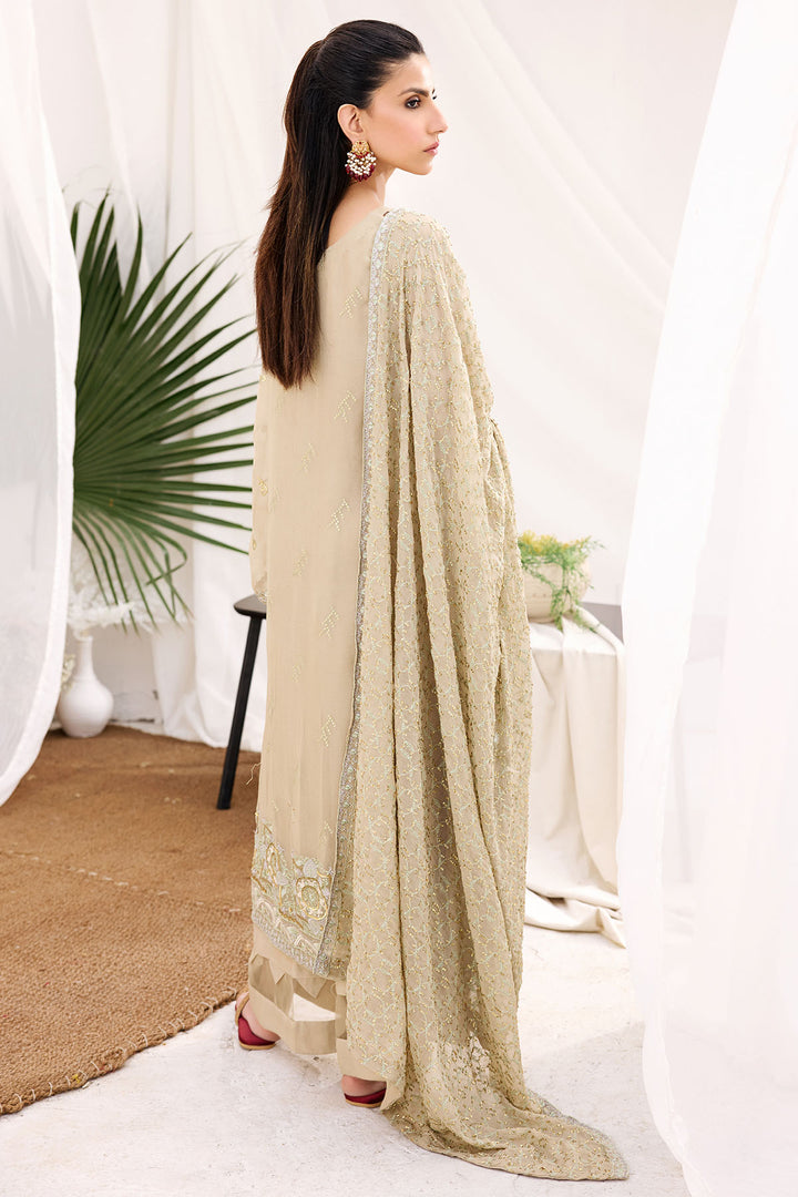 3897-SLOANIE EMBROIDERED BEMBERG CHIFFON UNSTITCHED