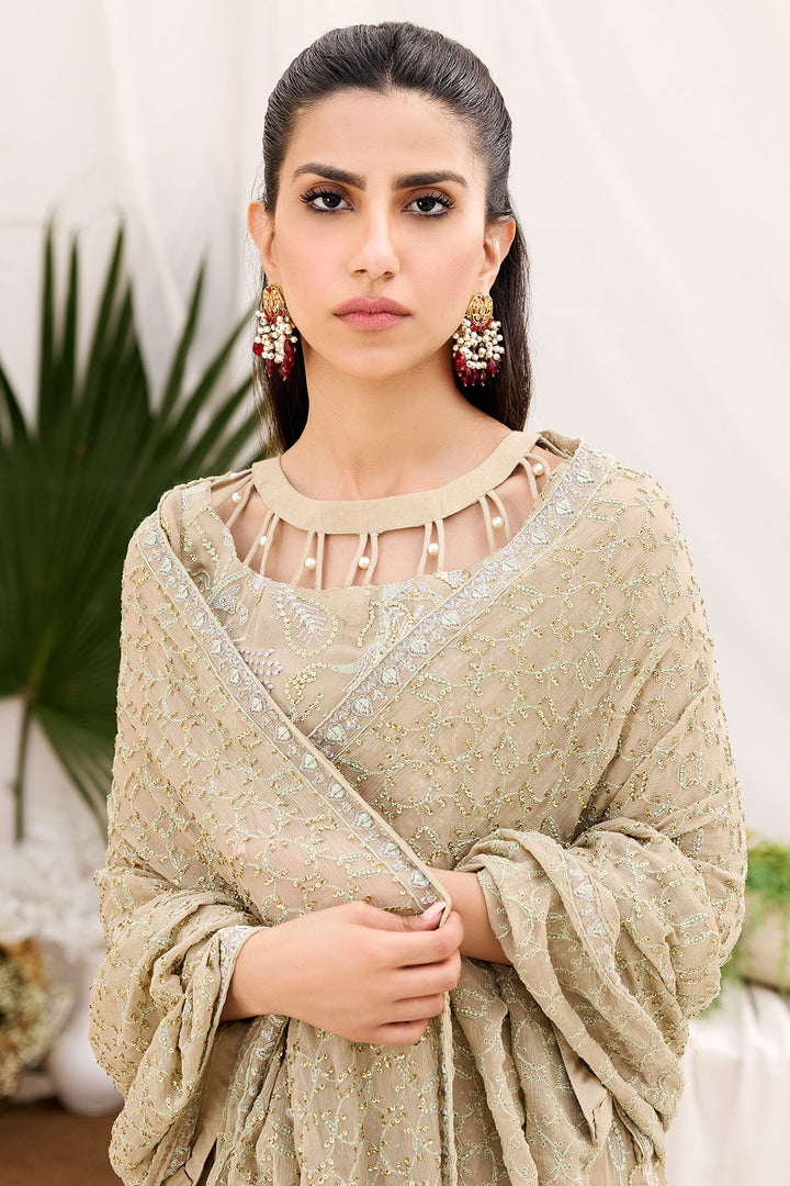 3897-SLOANIE EMBROIDERED BEMBERG CHIFFON UNSTITCHED
