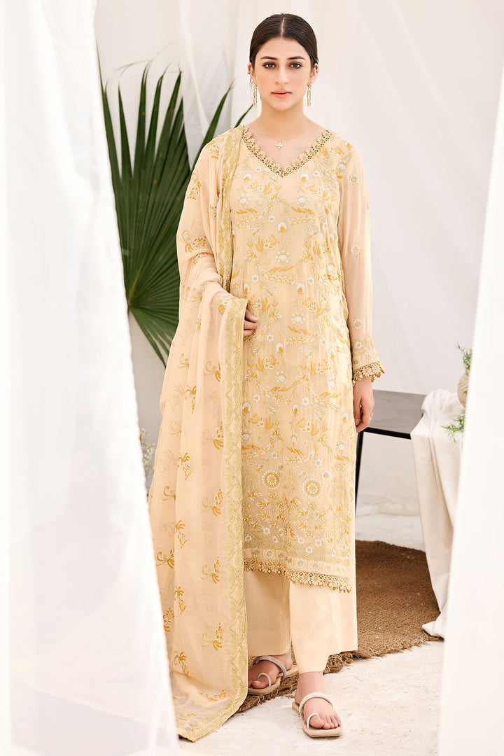 3898-ROSHAN EMBROIDERED BEMBERG CHIFFON UNSTITCHED