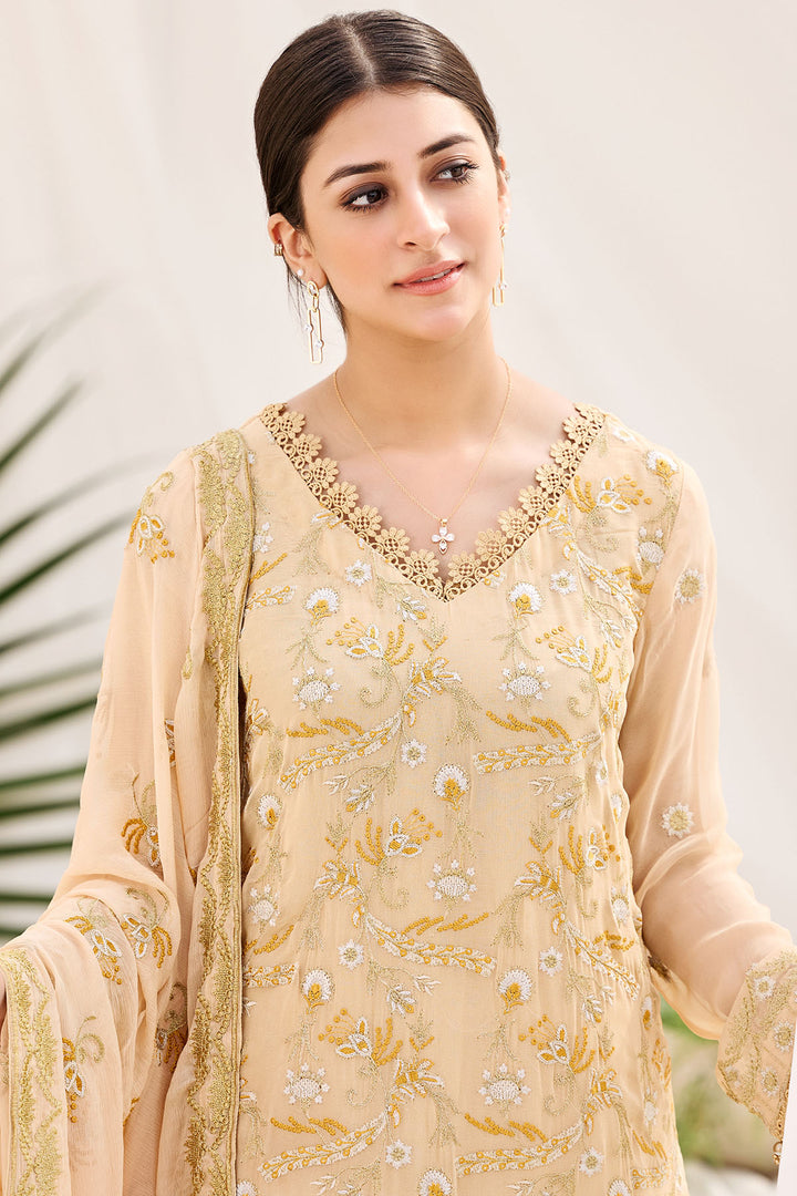 3898-ROSHAN EMBROIDERED BEMBERG CHIFFON UNSTITCHED