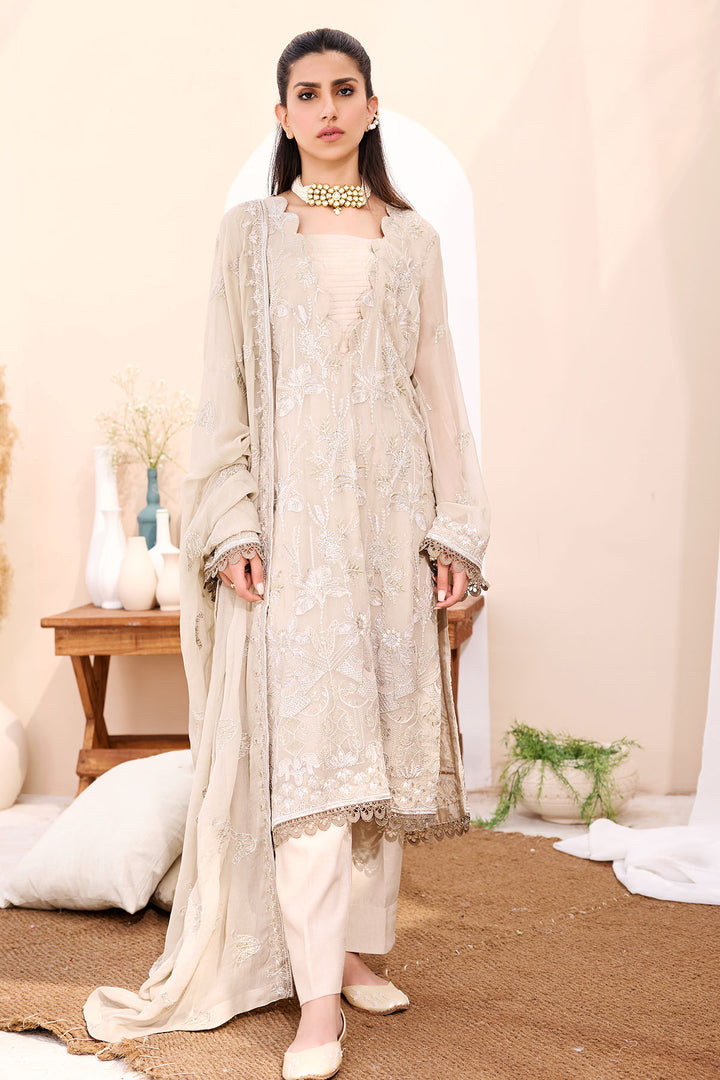3902-VEERA EMBROIDERED BEMBERG CHIFFON UNSTITCHED
