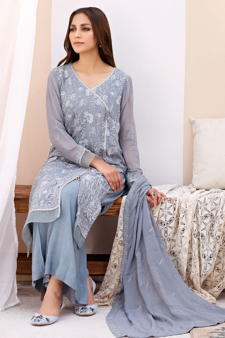 3905-KAIE EMBROIDERED BEMBERG CHIFFON UNSTITCHED