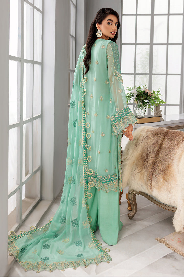 3396-SIRENE EMBROIDERED BEMBERG CHIFFON STITCHED