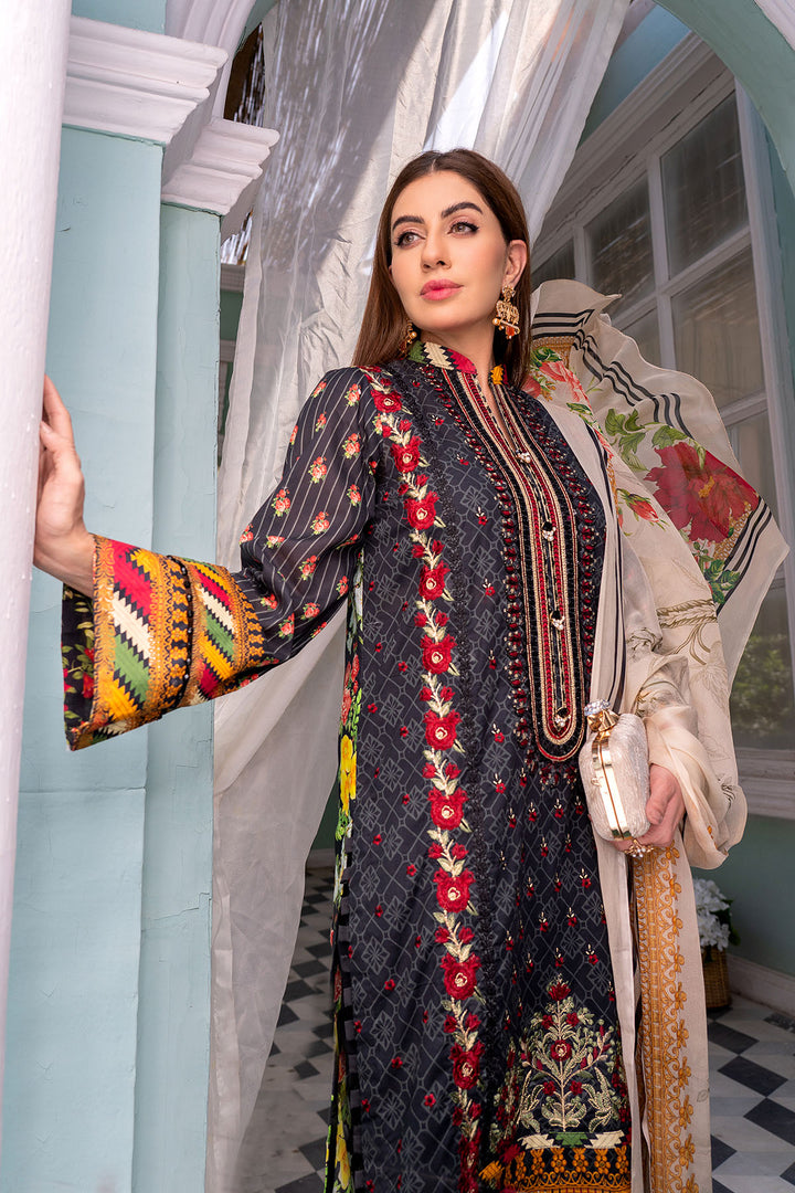 0107-TEHZIB DIGITAL PRINTED LAWN UNSTITCHED