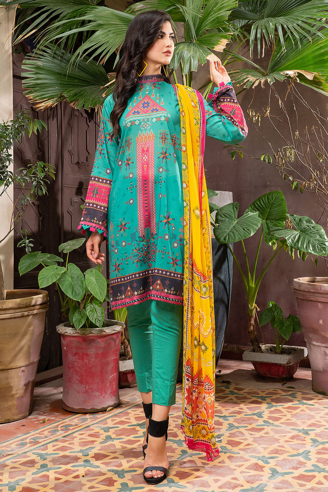 0207-PRINT-A DIGITAL PRINTED LAWN UNSTITCHED