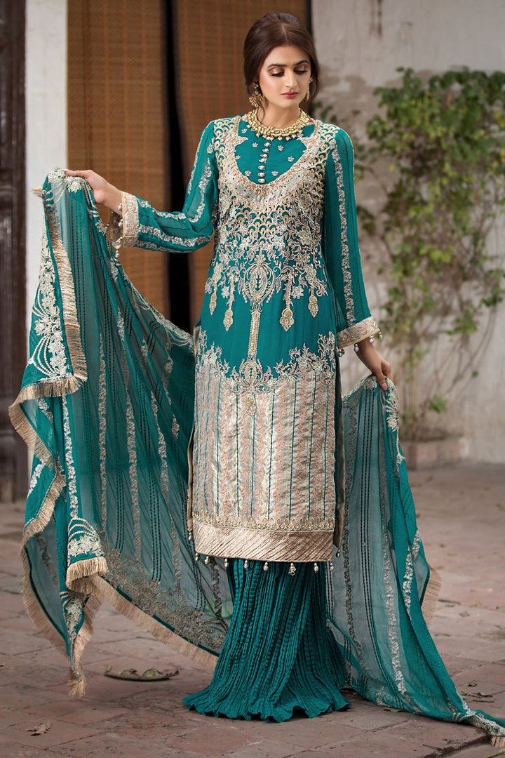 2355-BERYL-BROCADE EMBROIDERED CRINKLE CHIFFON UNSTITCHED