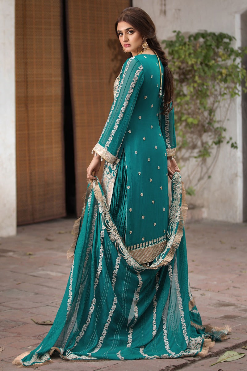 2355-BERYL-BROCADE EMBROIDERED CRINKLE CHIFFON UNSTITCHED