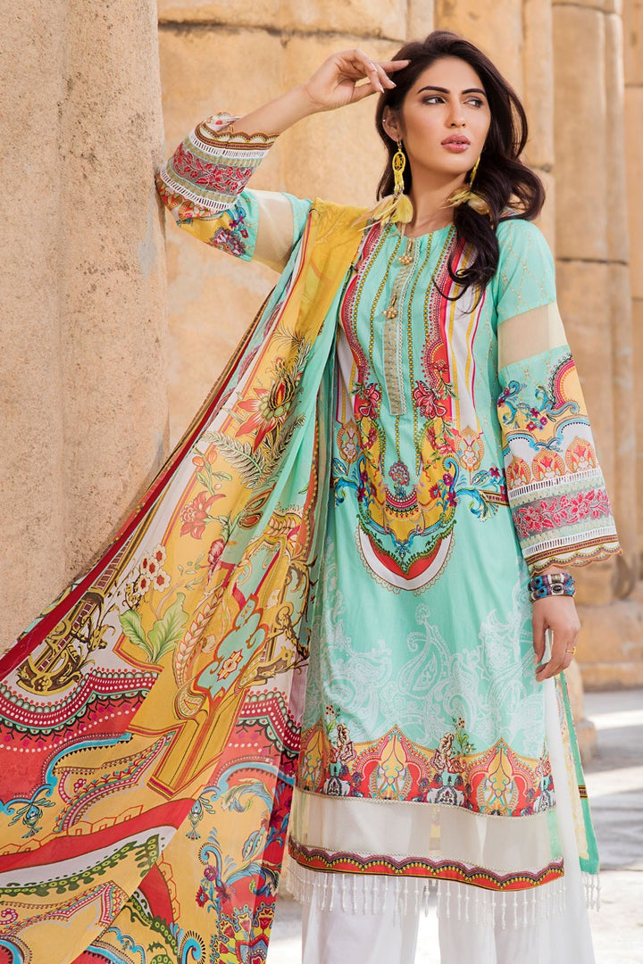 2522-AQUAMARINE DIGITAL PRINTED LAWN UNSTITCHED
