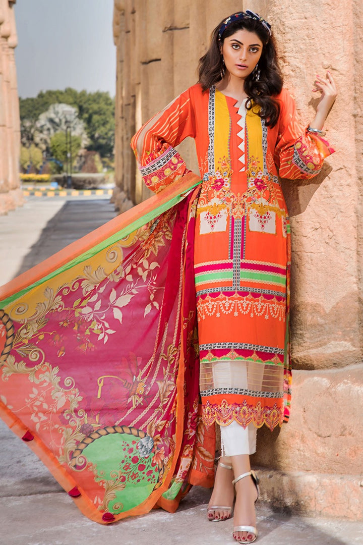 2527-FLAMINGO DIGITAL PRINTED LAWN UNSTITCHED