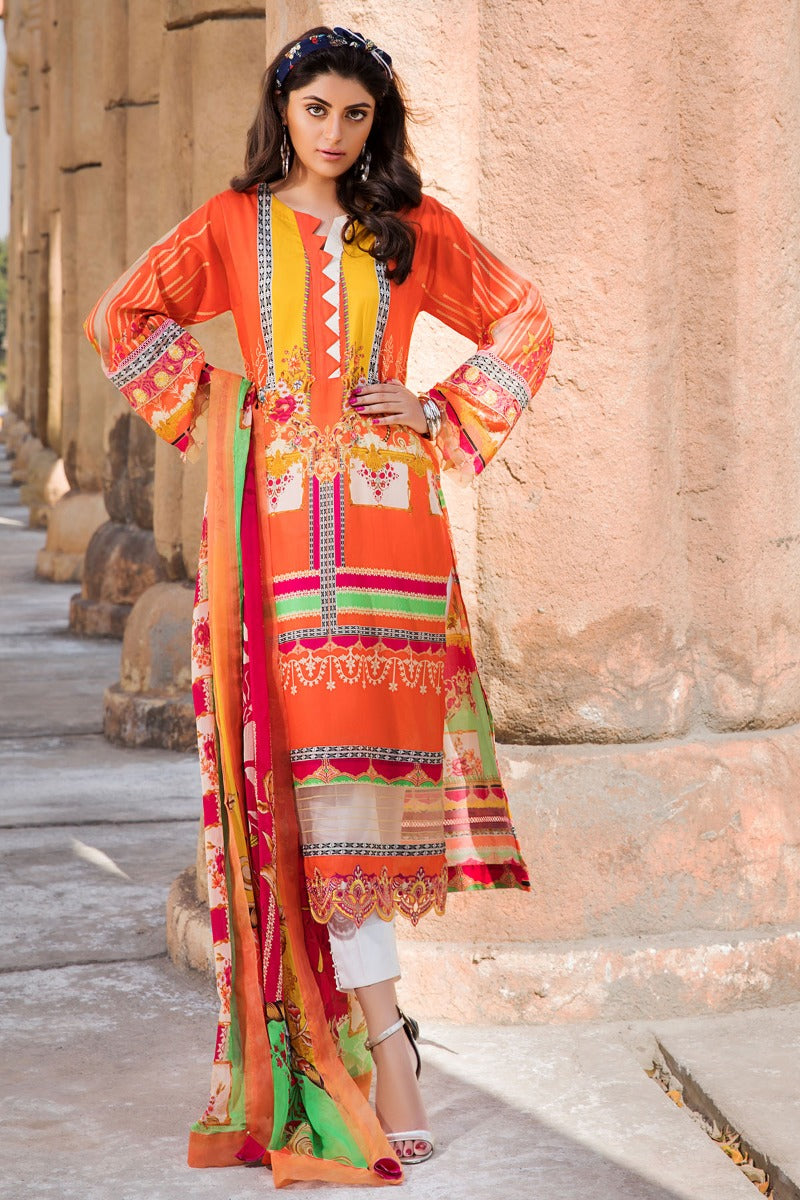 2527-FLAMINGO DIGITAL PRINTED LAWN UNSTITCHED