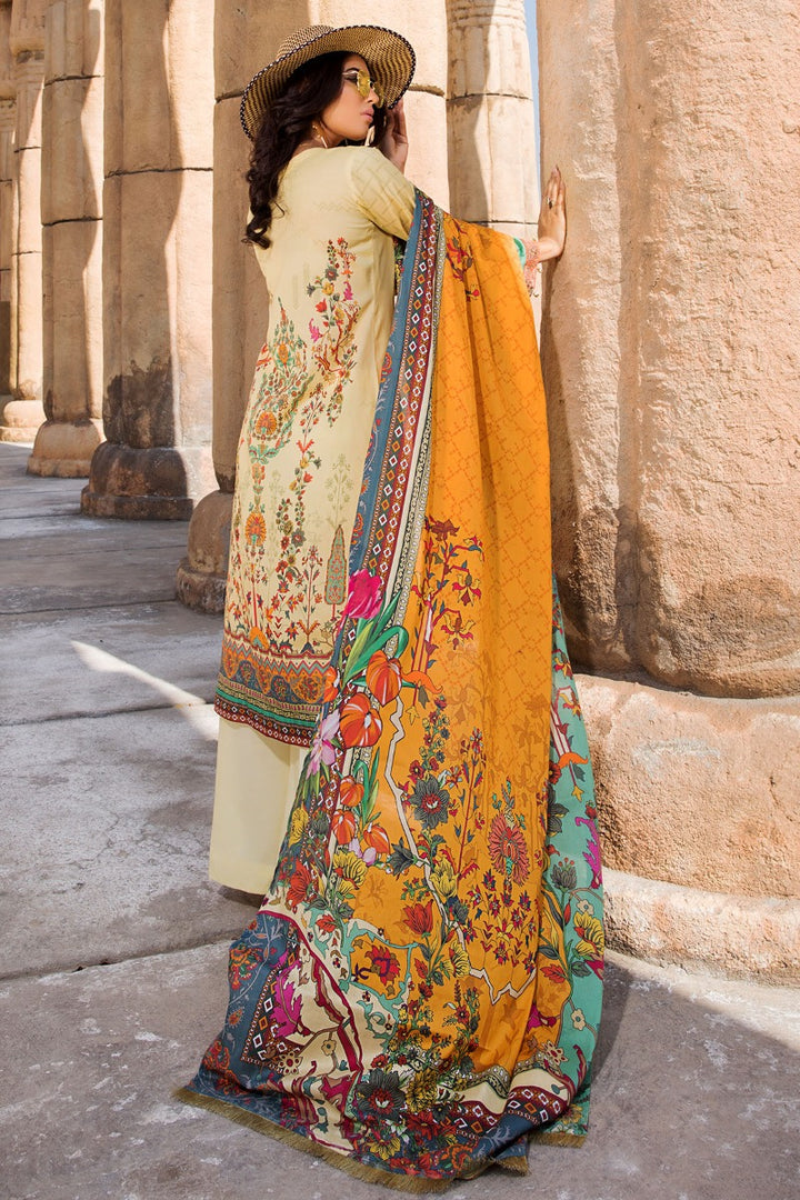 2533-LEMON-CHIFFON DIGITAL PRINTED LAWN UNSTITCHED