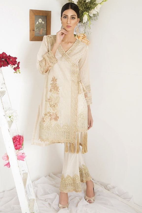 1860-GOLD EMBROIDERED JAMAVAR STITCHED