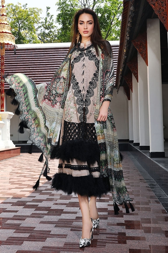 2054-MUSHROOM-GREY EMBROIDERED LAWN UNSTITCHED