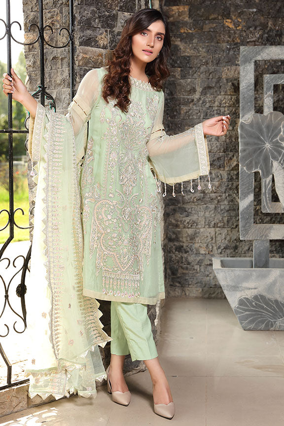 2291-APPEARING EMBROIDERED BEMBERG CHIFFON UNSTITCHED