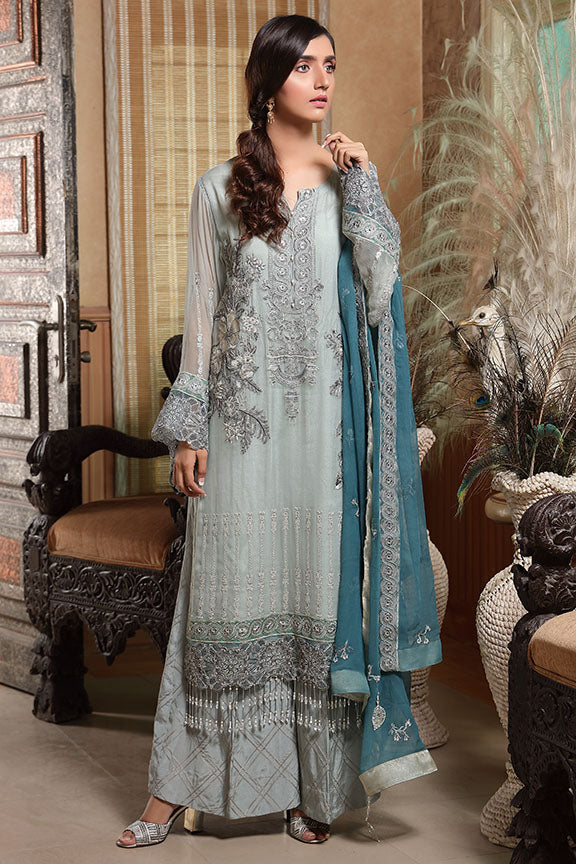 2293-FINE-SHADOW EMBROIDERED BEMBERG CHIFFON UNSTITCHED