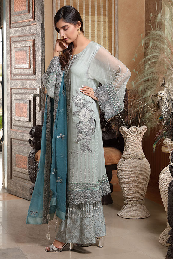 2293-FINE-SHADOW EMBROIDERED BEMBERG CHIFFON UNSTITCHED