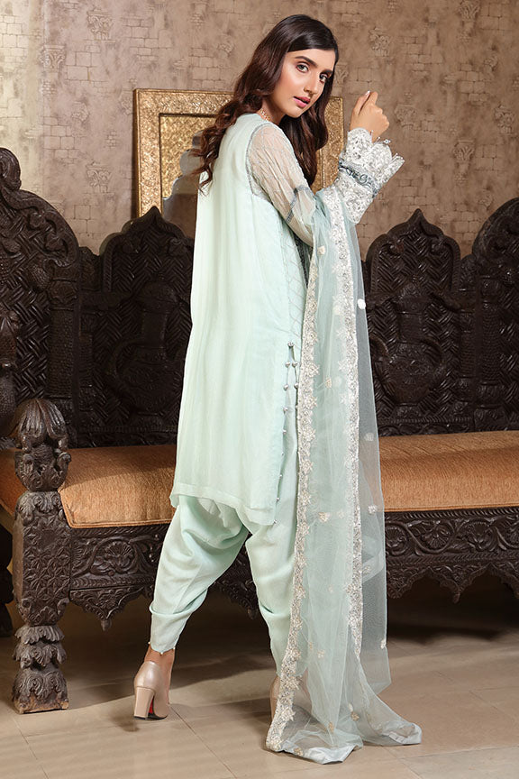2296-POWDER-GRACE EMBROIDERED BEMBERG CHIFFON UNSTITCHED